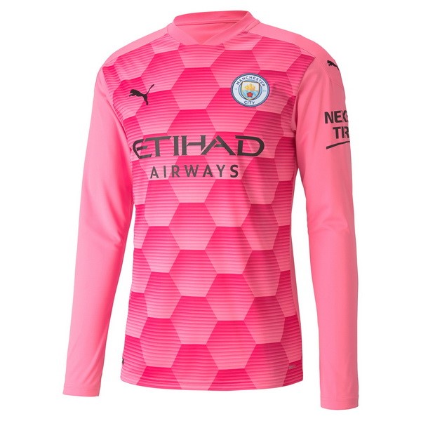 Tailandia Camiseta Manchester City 3ª ML Portero 2020-2021 Rosa